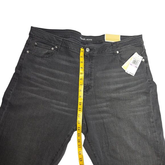 Michael Kors Selma High Rise Ankle Length Skinny Jeans Charcoal 22W - Picture 7 of 12